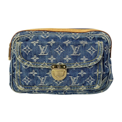 Louis Vuitton Waist Pouch Monogram Denim Bum Bag Blue