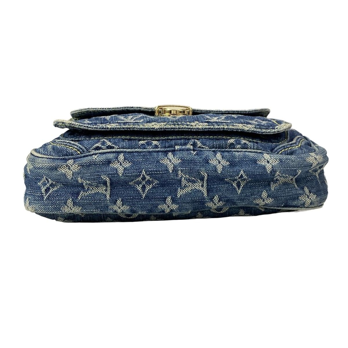 Louis Vuitton Waist Pouch Monogram Denim Bum Bag Blue — view 5