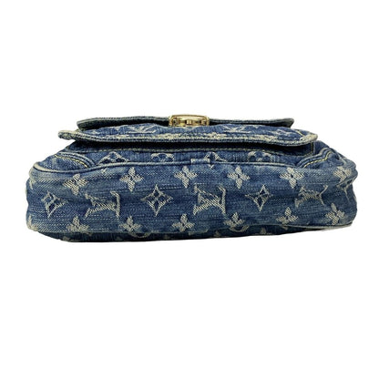 Louis Vuitton Waist Pouch Monogram Denim Bum Bag Blue — view 5