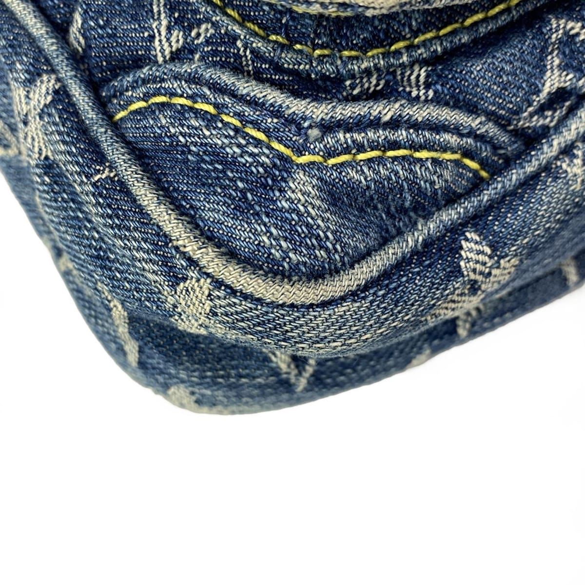 Louis Vuitton Waist Pouch Monogram Denim Bum Bag Blue — view 6