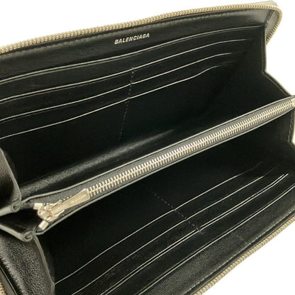 Balenciaga Wallet Silver Zip Around Leather — view 3