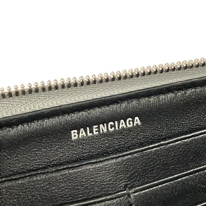 Balenciaga Wallet Silver Zip Around Leather — view 5