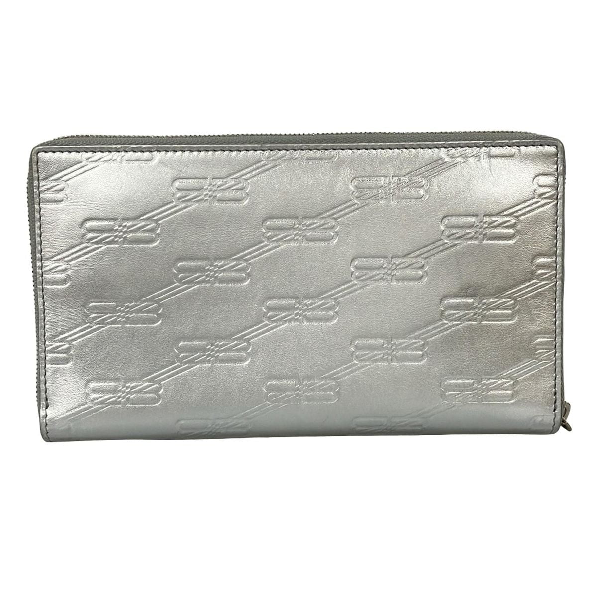 Balenciaga Wallet Silver Zip Around Leather — view 2