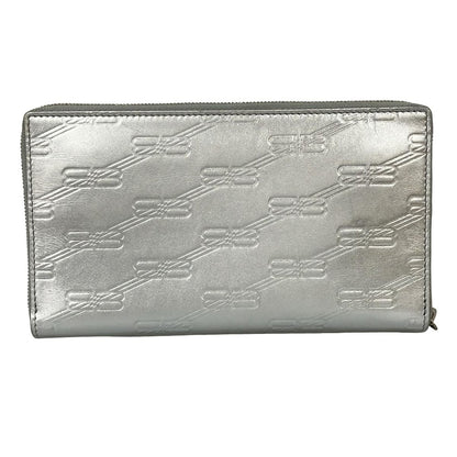 Balenciaga Wallet Silver Zip Around Leather — view 2