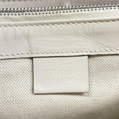 Gucci Shoulder Bag GG Embossed White Leather — view 9