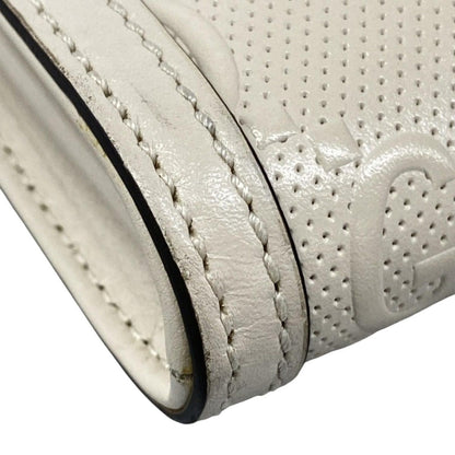Gucci Shoulder Bag GG Embossed White Leather — view 6