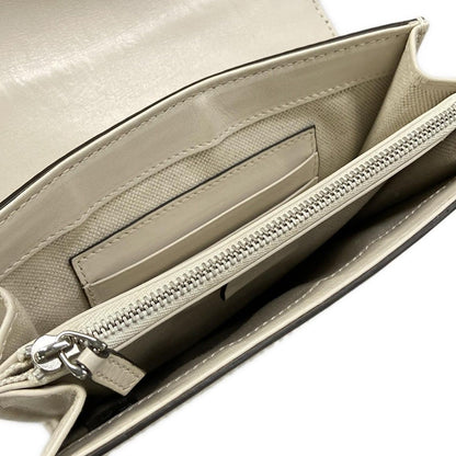 Gucci Shoulder Bag GG Embossed White Leather — view 7
