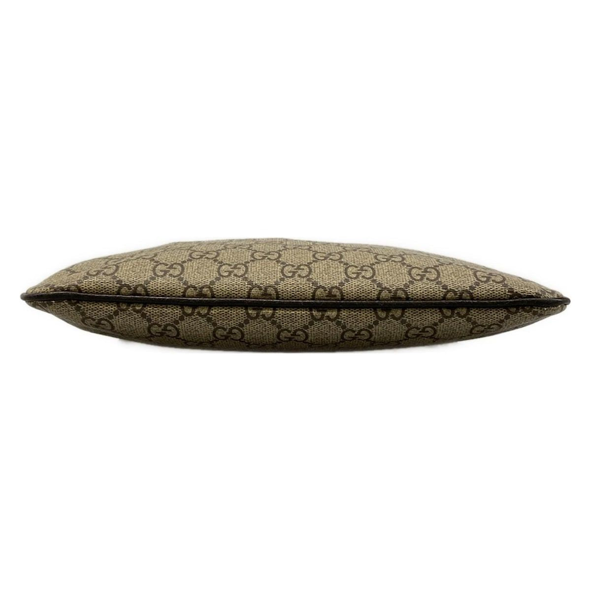 Gucci Shoulder Bag GG Supreme Beige Dark Brown Leather — view 5