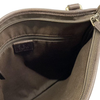 Gucci Shoulder Bag GG Supreme Beige Dark Brown Leather — view 7