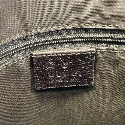Gucci Shoulder Bag GG Supreme Beige Dark Brown Leather — view 8