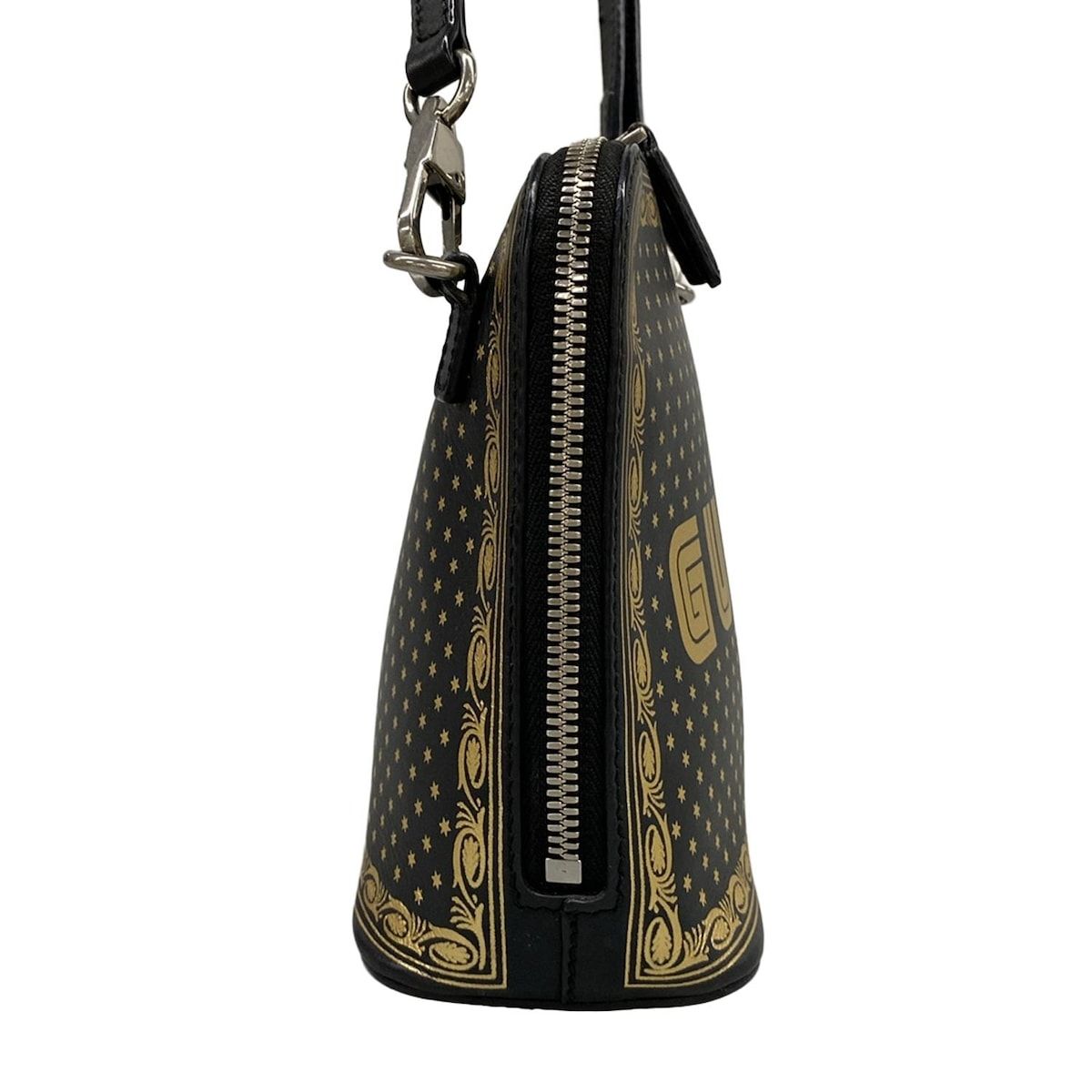 Gucci Shoulder Bag Guccy Black Gold Leather — view 2