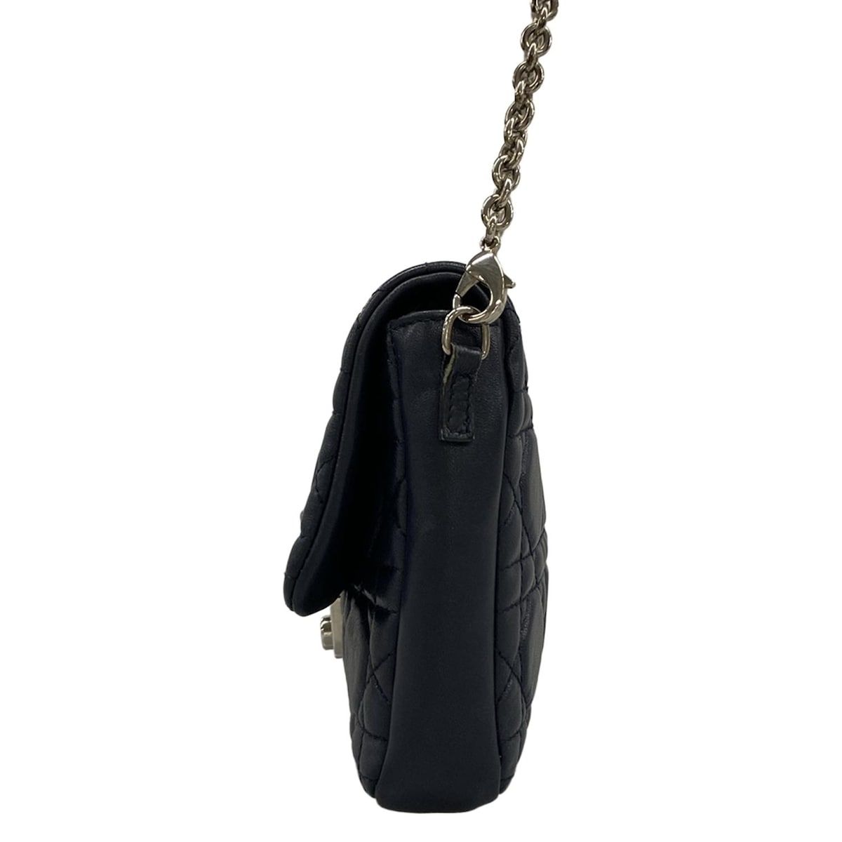 Dior Shoulder Bag New Rock Cannage Stitch Navy Chain Leather — view 4