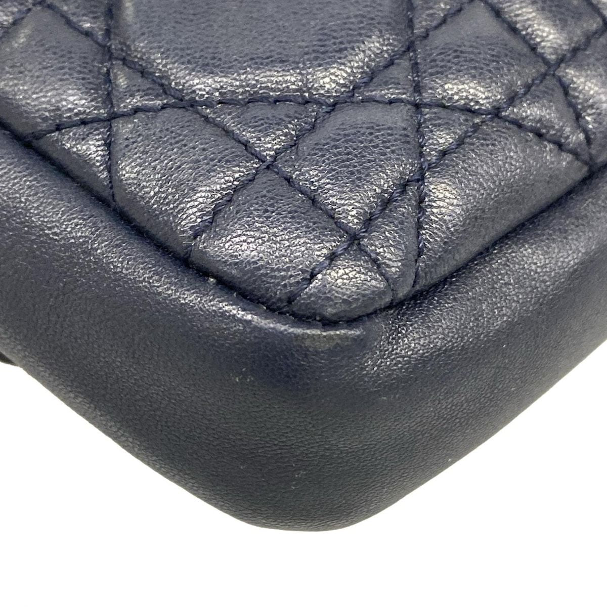 Dior Shoulder Bag New Rock Cannage Stitch Navy Chain Leather — view 6