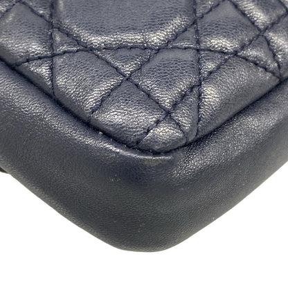 Dior Shoulder Bag New Rock Cannage Stitch Navy Chain Leather — view 6