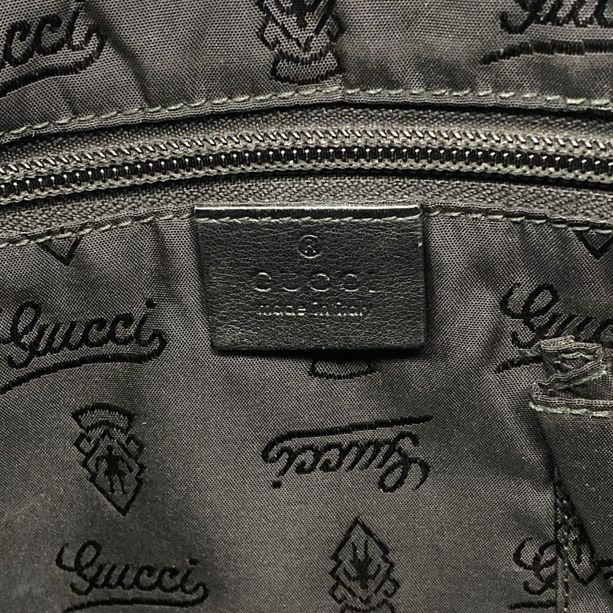 Gucci Shoulder Bag Guccissima Line Black Leather — view 8