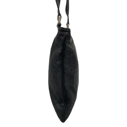 Gucci Shoulder Bag Guccissima Line Black Leather — view 4