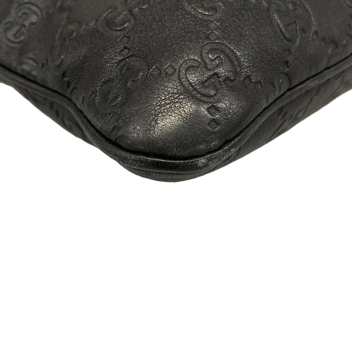 Gucci Shoulder Bag Guccissima Line Black Leather — view 6
