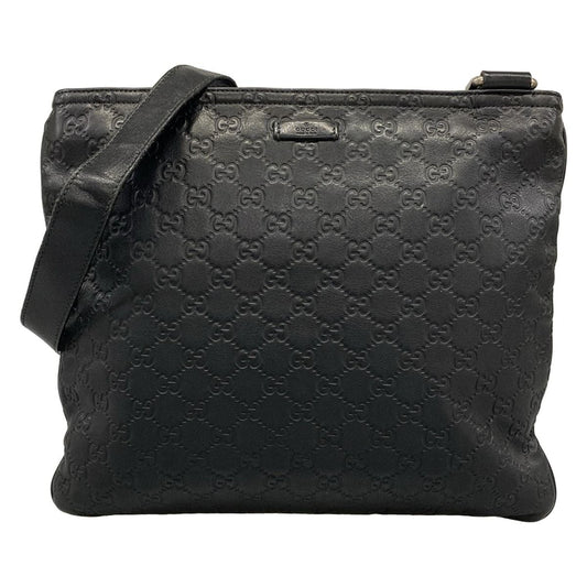 Gucci Shoulder Bag Guccissima Line Black Leather