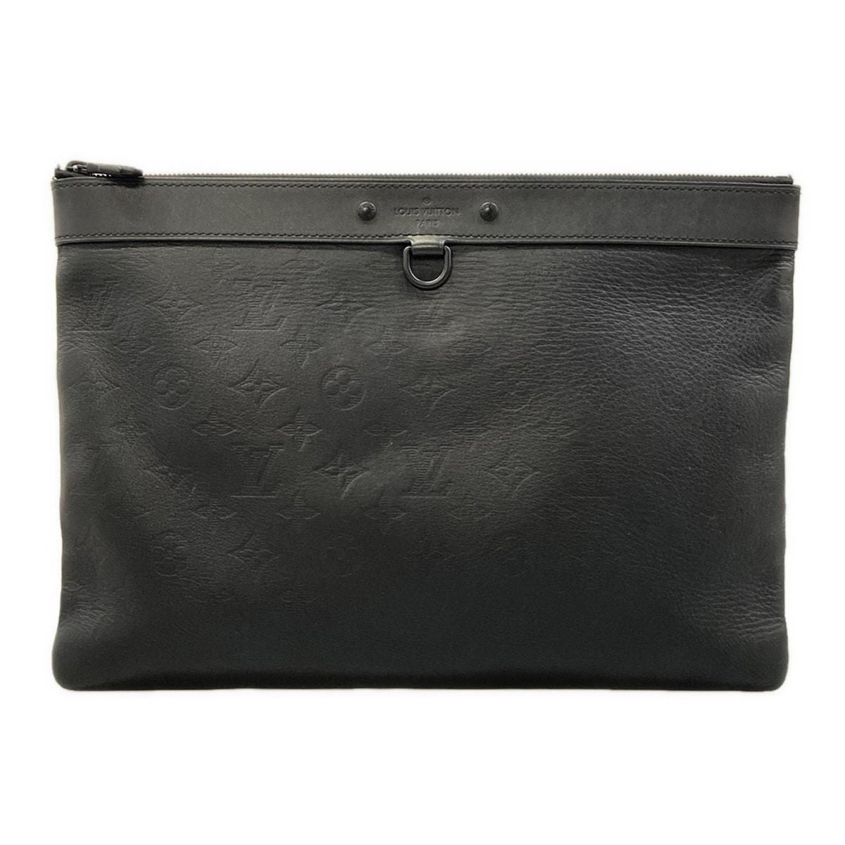 Louis Vuitton Clutch Monogram Shadow Pochette Discovery Leather