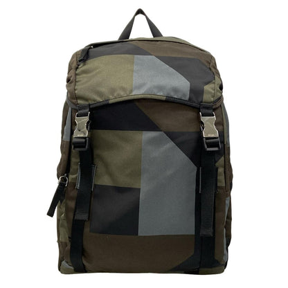 Prada Backpack Dark Green Black Multi