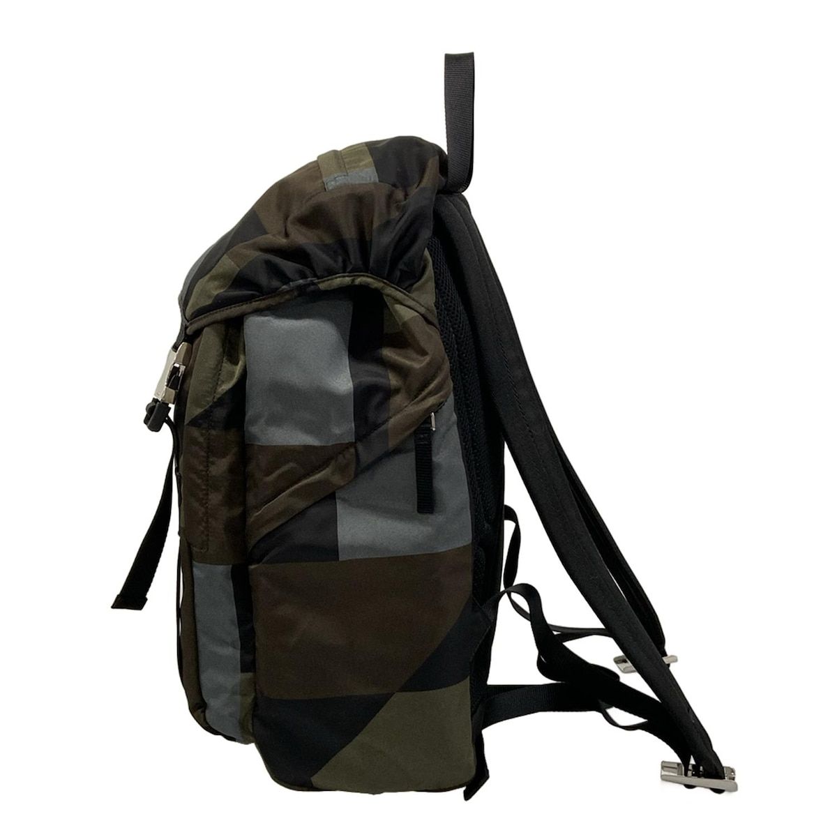 Prada Backpack Dark Green Black Multi — view 4