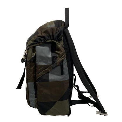 Prada Backpack Dark Green Black Multi — view 4