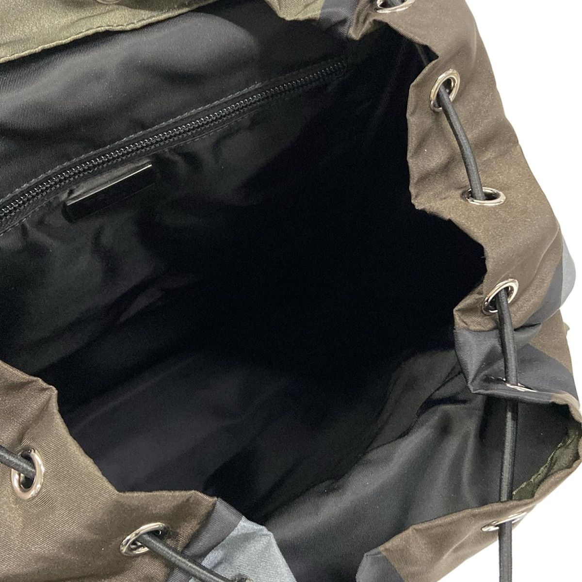 Prada Backpack Dark Green Black Multi — view 7