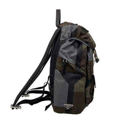 Prada Backpack Dark Green Black Multi — view 2