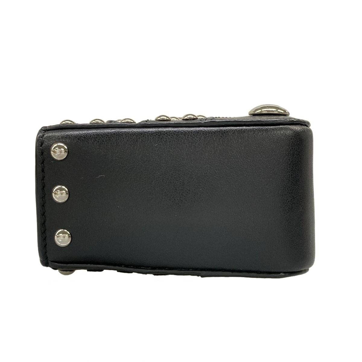 Prada Case Black Studded Leather Vanity Bag — view 9