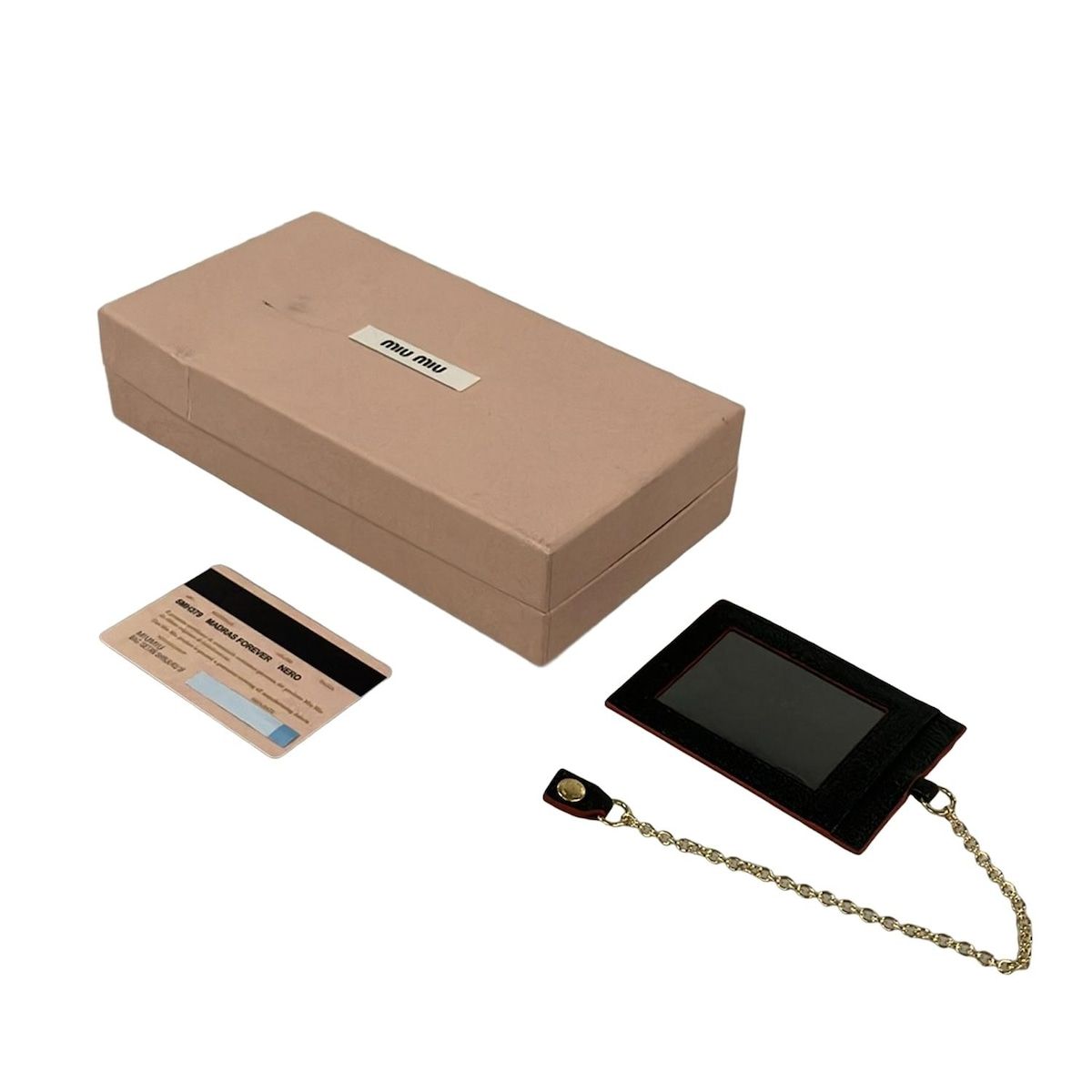 Miu Wallet Black Red Leather — view 9