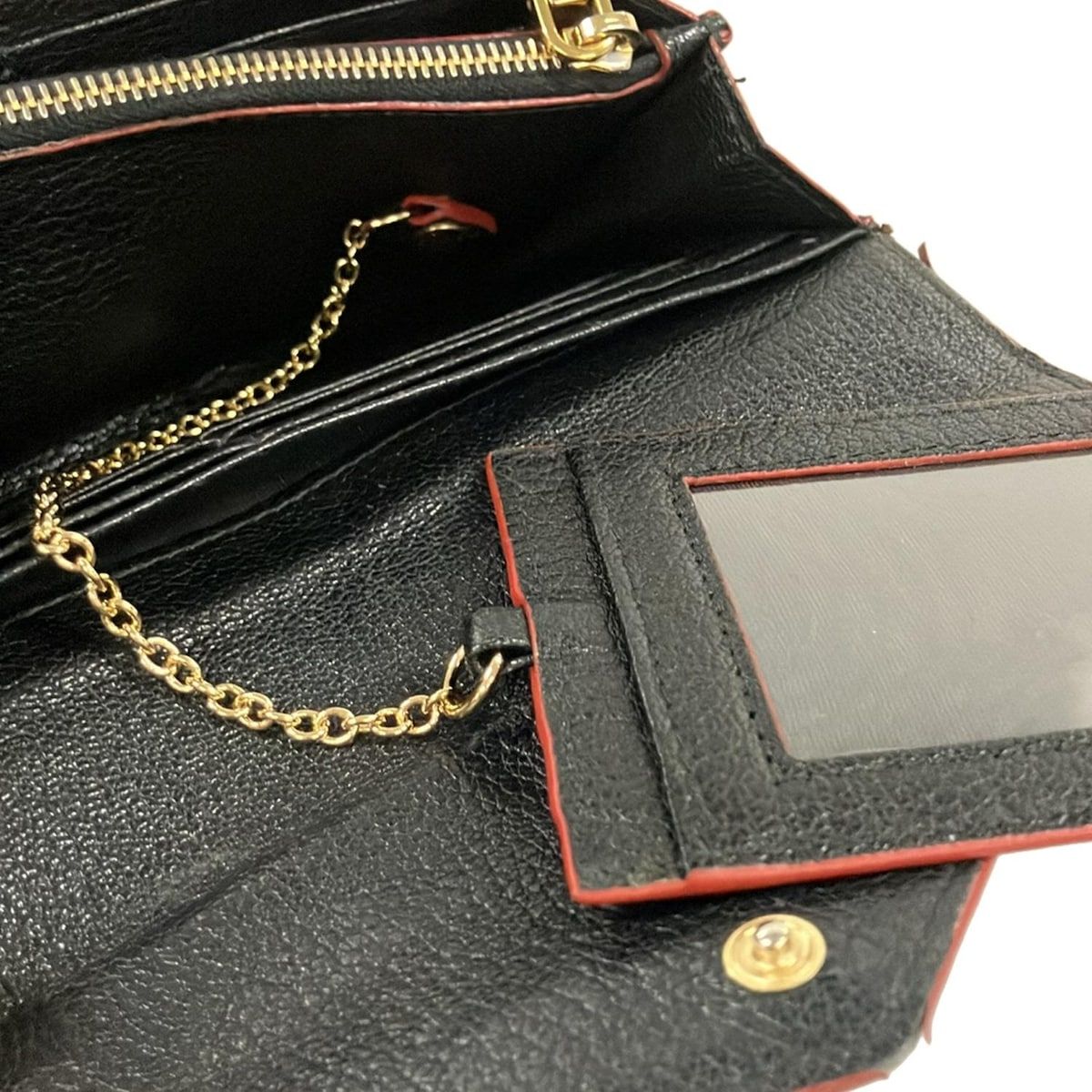 Miu Wallet Black Red Leather — view 7