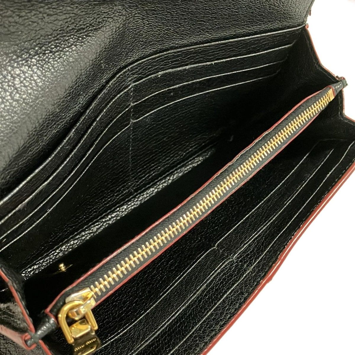 Miu Wallet Black Red Leather — view 6