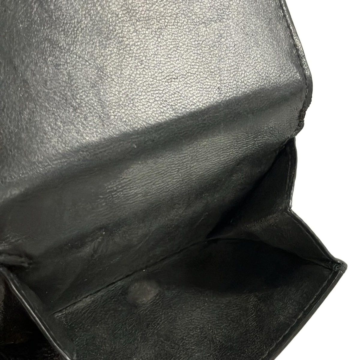 Balenciaga Trifold Wallet Cash Mini Black Leather — view 4