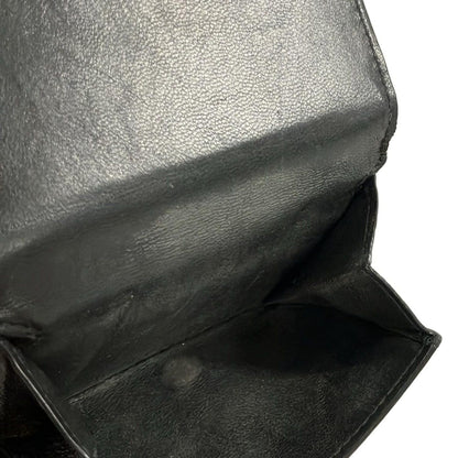 Balenciaga Trifold Wallet Cash Mini Black Leather — view 4