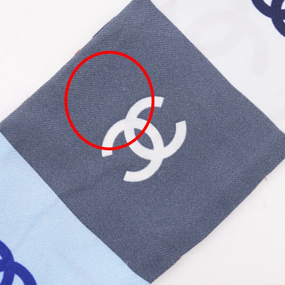 Chanel Headband Silk Navy — view 7