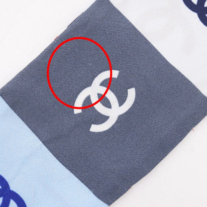 Chanel Headband Silk Navy — view 7