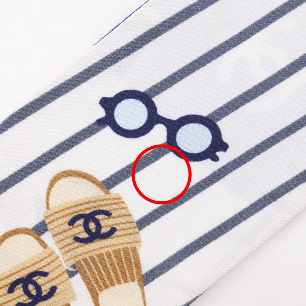 Chanel Headband Silk Navy — view 3