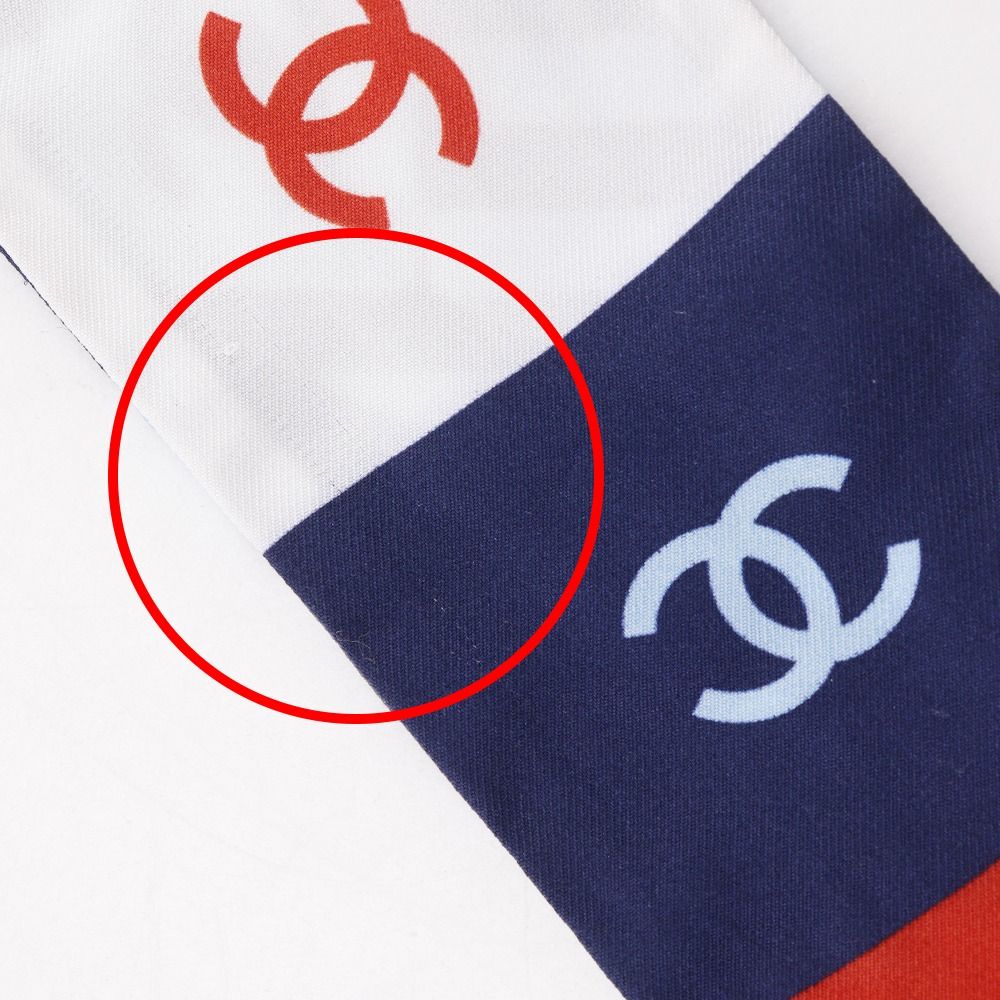 Chanel Headband Silk Navy — view 6