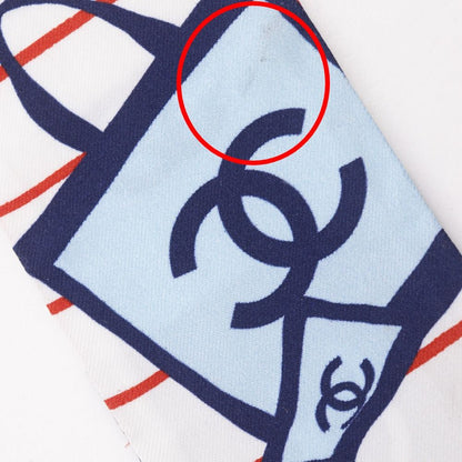 Chanel Headband Silk Navy — view 4