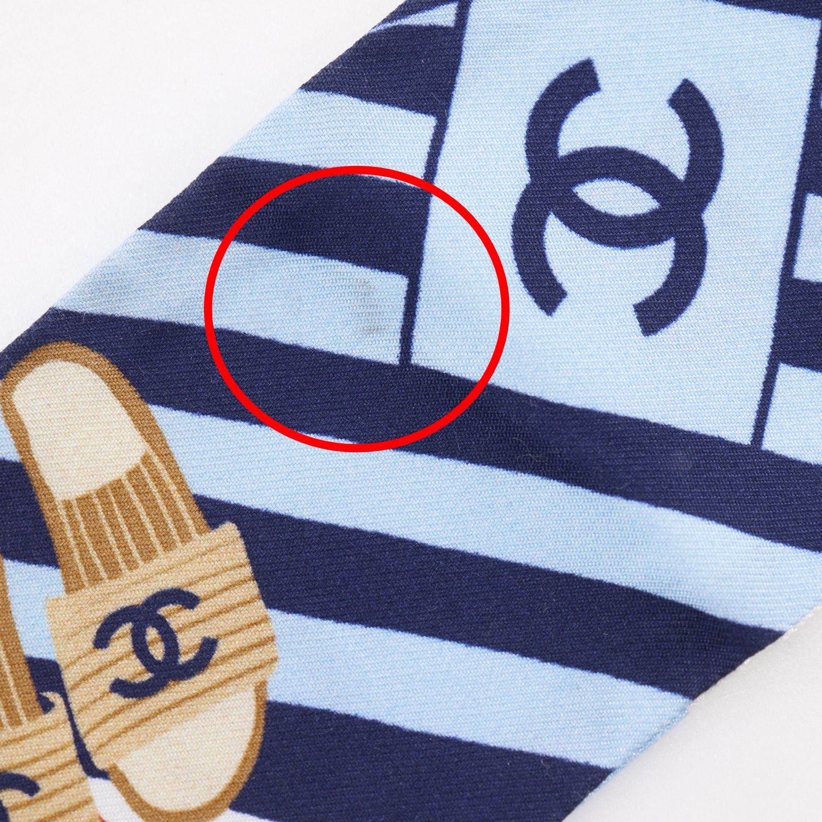 Chanel Headband Silk Navy — view 8