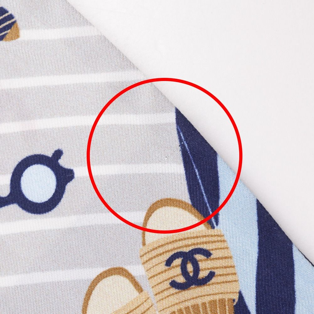 Chanel Headband Silk Navy — view 5