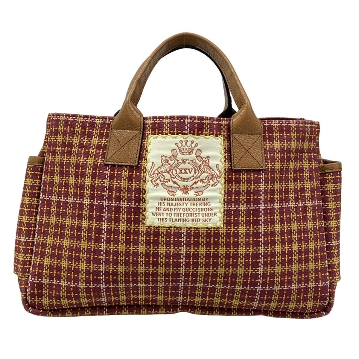 Gucci Tote Interlocking Bordeaux Brown Multi Children's Collection Leather — view 3