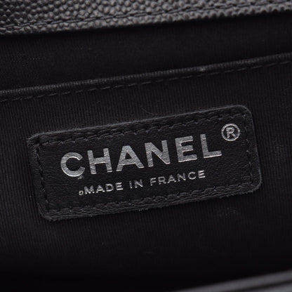 Chanel Shoulder Bag Black Caviar Leather Chain — view 4