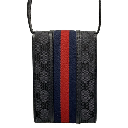 Gucci Shoulder Bag the Hacker Project Phone Black Dark Navy Red Collaboration — view 3
