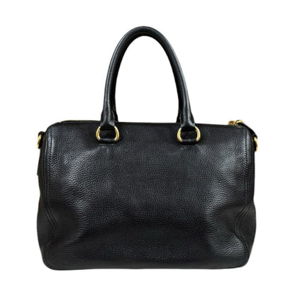 Prada Vitello Phoenix Shoulder Bag Leather Black — view 3