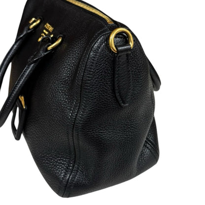 Prada Vitello Phoenix Shoulder Bag Leather Black — view 7