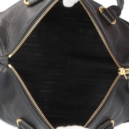Prada Vitello Phoenix Shoulder Bag Leather Black — view 6