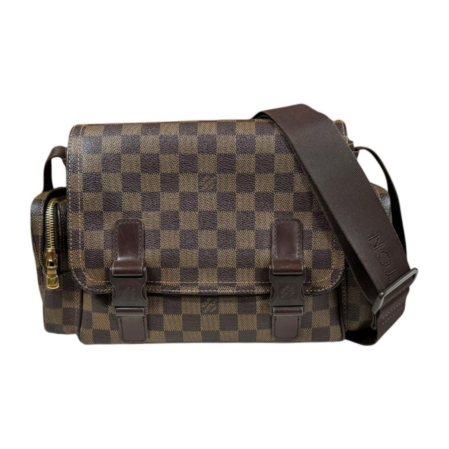 Louis Vuitton Reporter Mel Vert Damier Shoulder Bag Canvas Brown