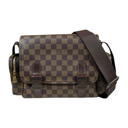 Louis Vuitton Reporter Mel Vert Damier Shoulder Bag Canvas Brown