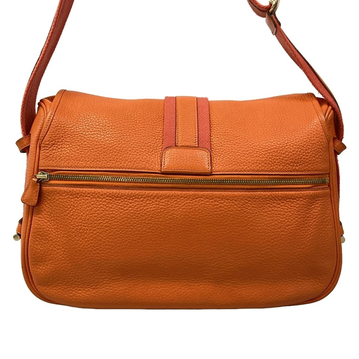 Hermes Shoulder Bag Bourlang Orange Gold — view 3